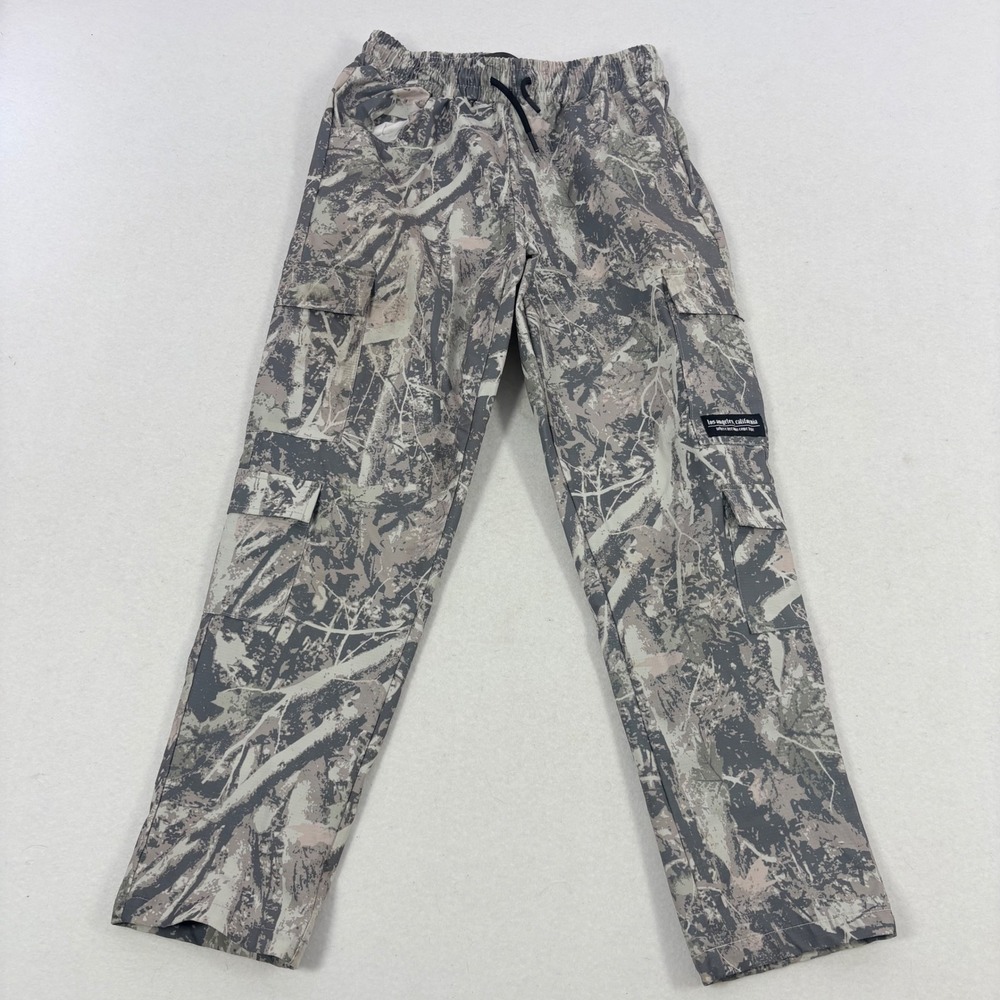 Public Record Cargo Pants Kids Size 10/12 Grey Tree Camo Ripstop Gorpcore
